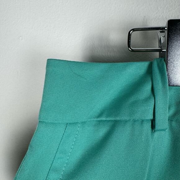 Reiss Ember High-Rise Slim Straight Leg Trouser Pants Size 14 Teal Blue Green - Picture 11 of 11